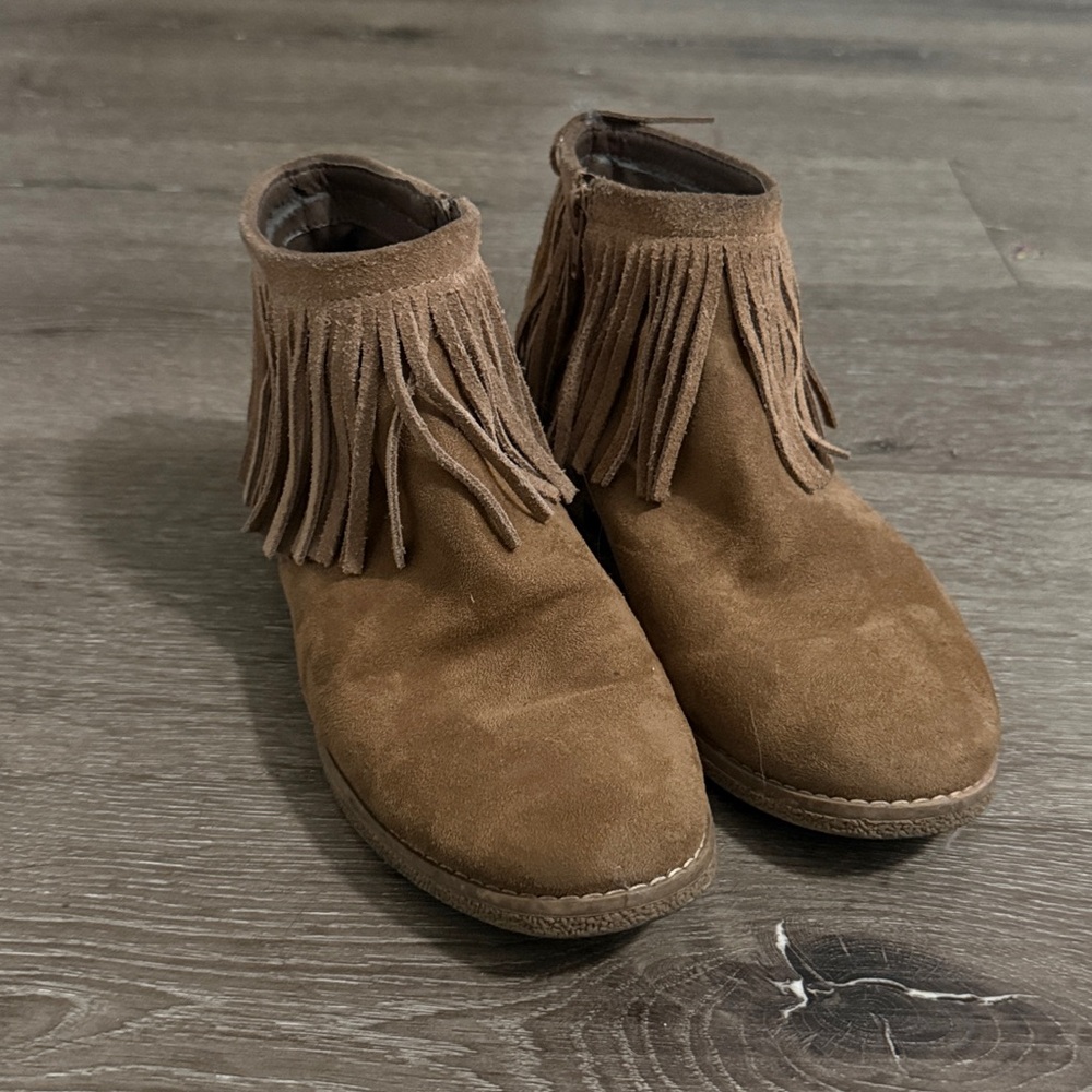 Mossimo Supply Co. Tan Fringe Ankle Booties - Picture 3 of 4
